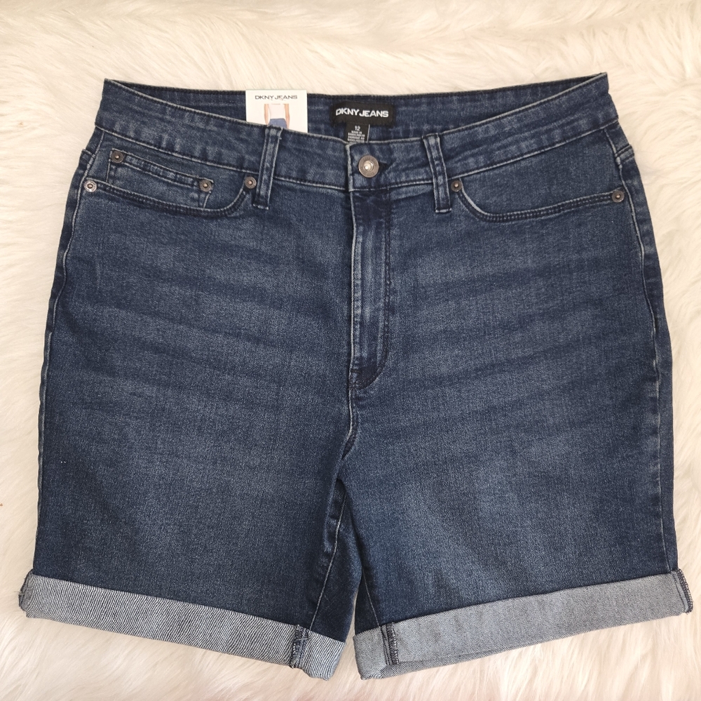 Dkny Women's Blue Denim Shorts